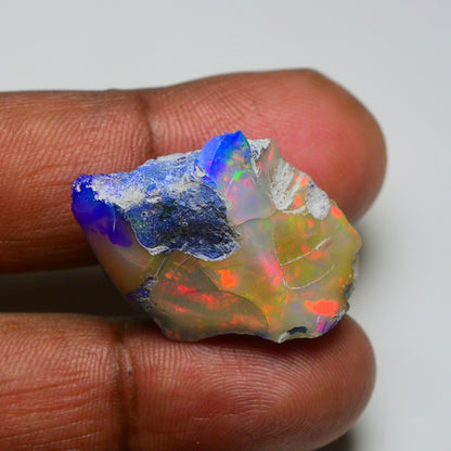 Rare Black Opal 34.35 Carats | Natural Black Ethiopian Opal Rough - Ready for Cutting & Jewelry!