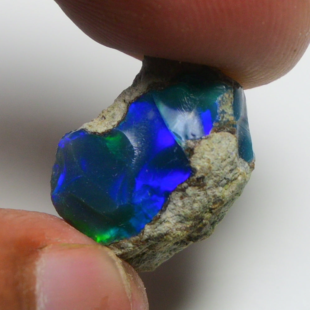 Black Opal 9.00 Carats | Natural Black Ethiopian Opal Rough - Ready for Cutting & Jewelry!
