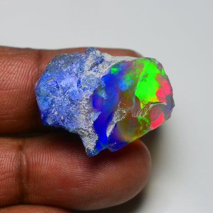 Rare Black Opal 23.55 Carats | Natural Black Ethiopian Opal Rough - Ready for Cutting & Jewelry!