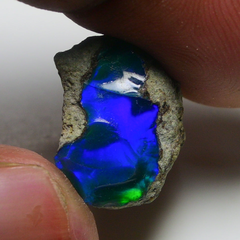 Black Opal 9.00 Carats | Natural Black Ethiopian Opal Rough - Ready for Cutting & Jewelry!
