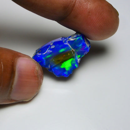Rare Black Opal 16.10 Carats | Natural Black Ethiopian Opal Rough - Ready for Cutting & Jewelry!