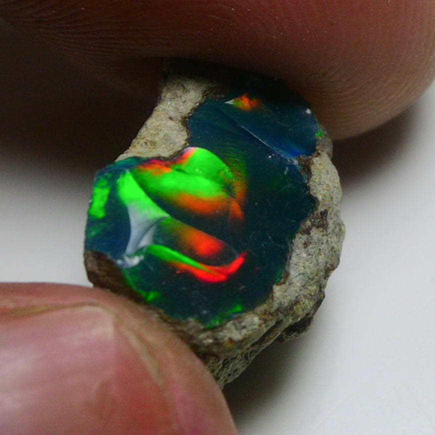 Black Opal 9.00 Carats | Natural Black Ethiopian Opal Rough - Ready for Cutting & Jewelry!