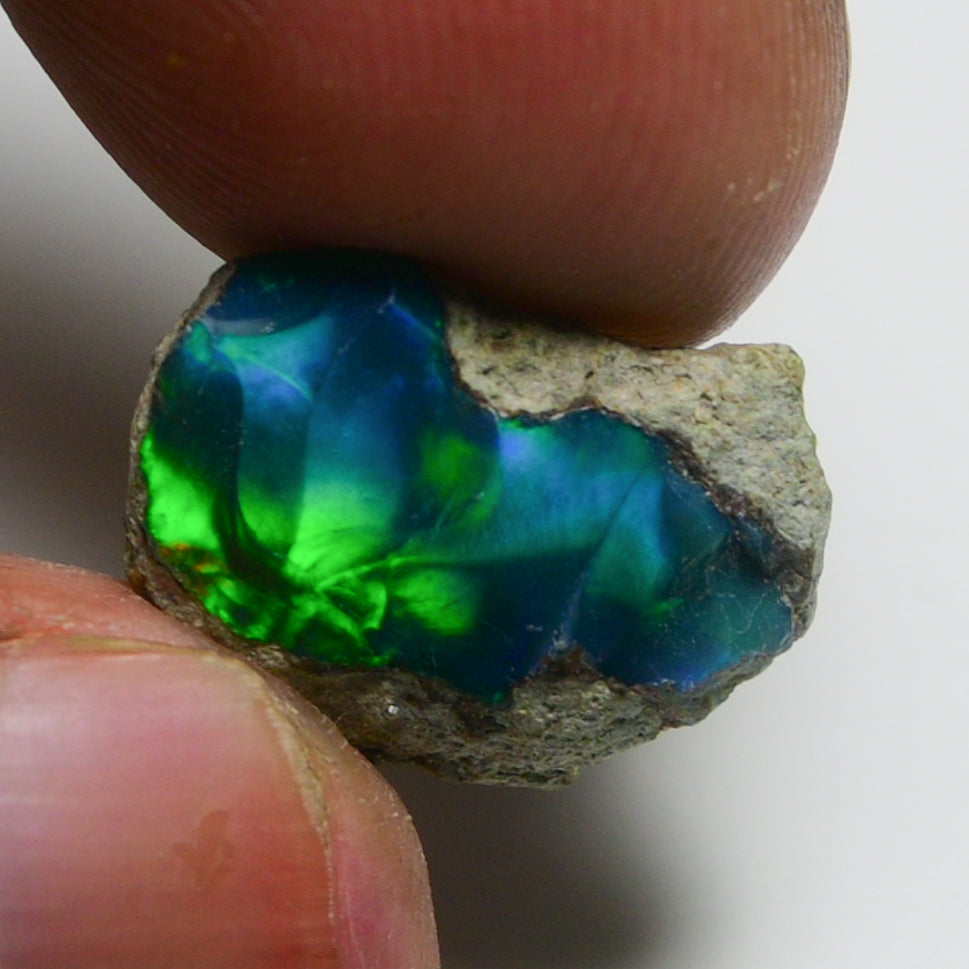 Black Opal 9.00 Carats | Natural Black Ethiopian Opal Rough - Ready for Cutting & Jewelry!
