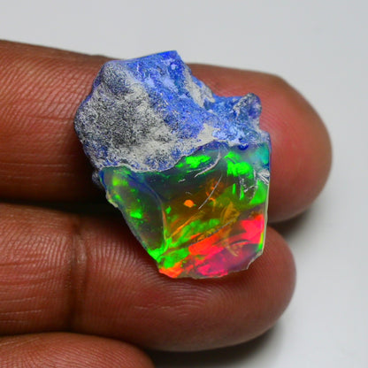 Rare Black Opal 23.55 Carats | Natural Black Ethiopian Opal Rough - Ready for Cutting & Jewelry!