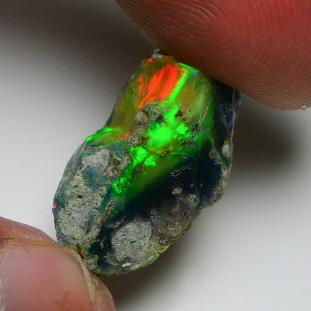 Black Opal 10.30 Carats | Natural Black Ethiopian Opal Rough - Ready for Cutting & Jewelry!