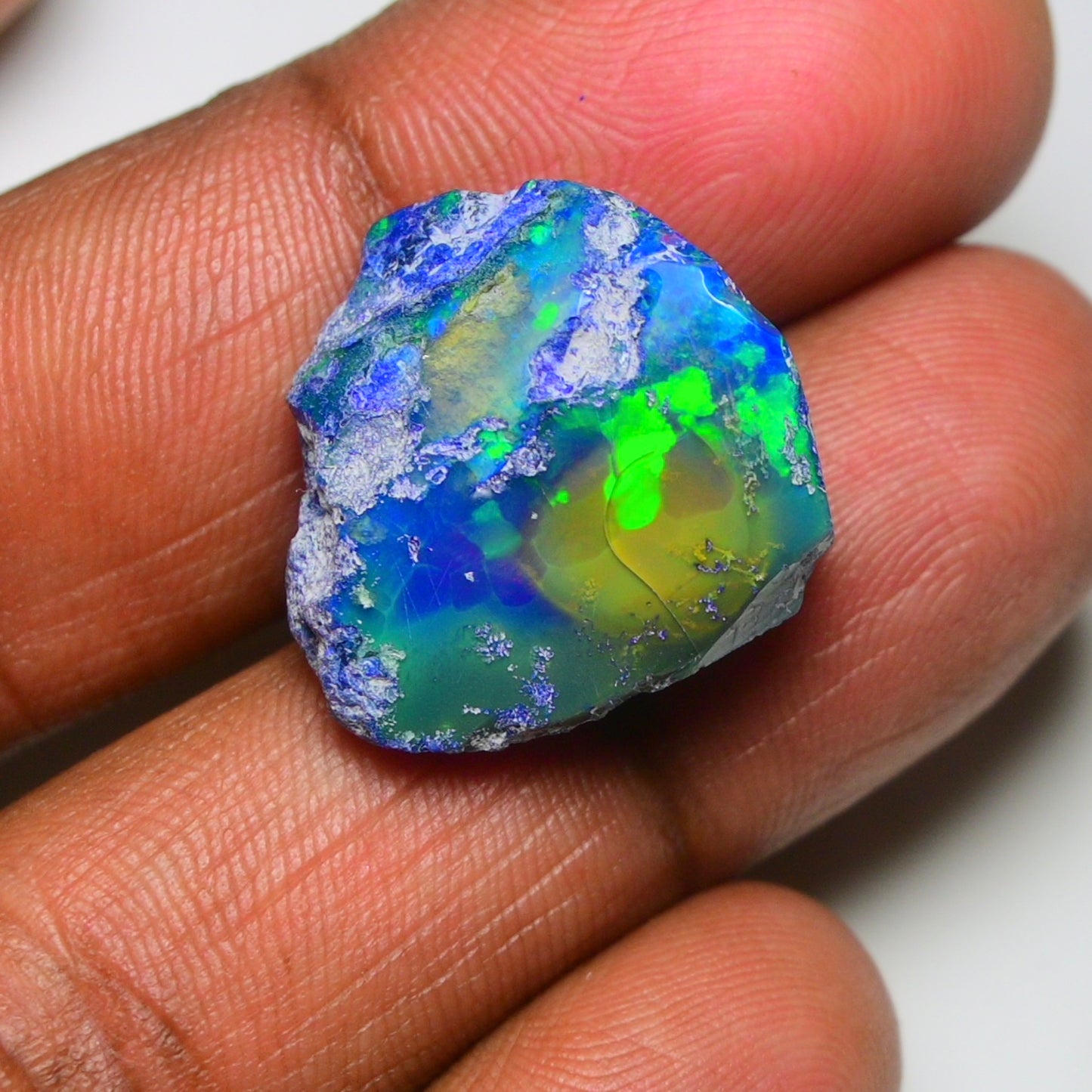 Rare Black Opal 18.25 Carats | Natural Black Ethiopian Opal Rough - Ready for Cutting & Jewelry!