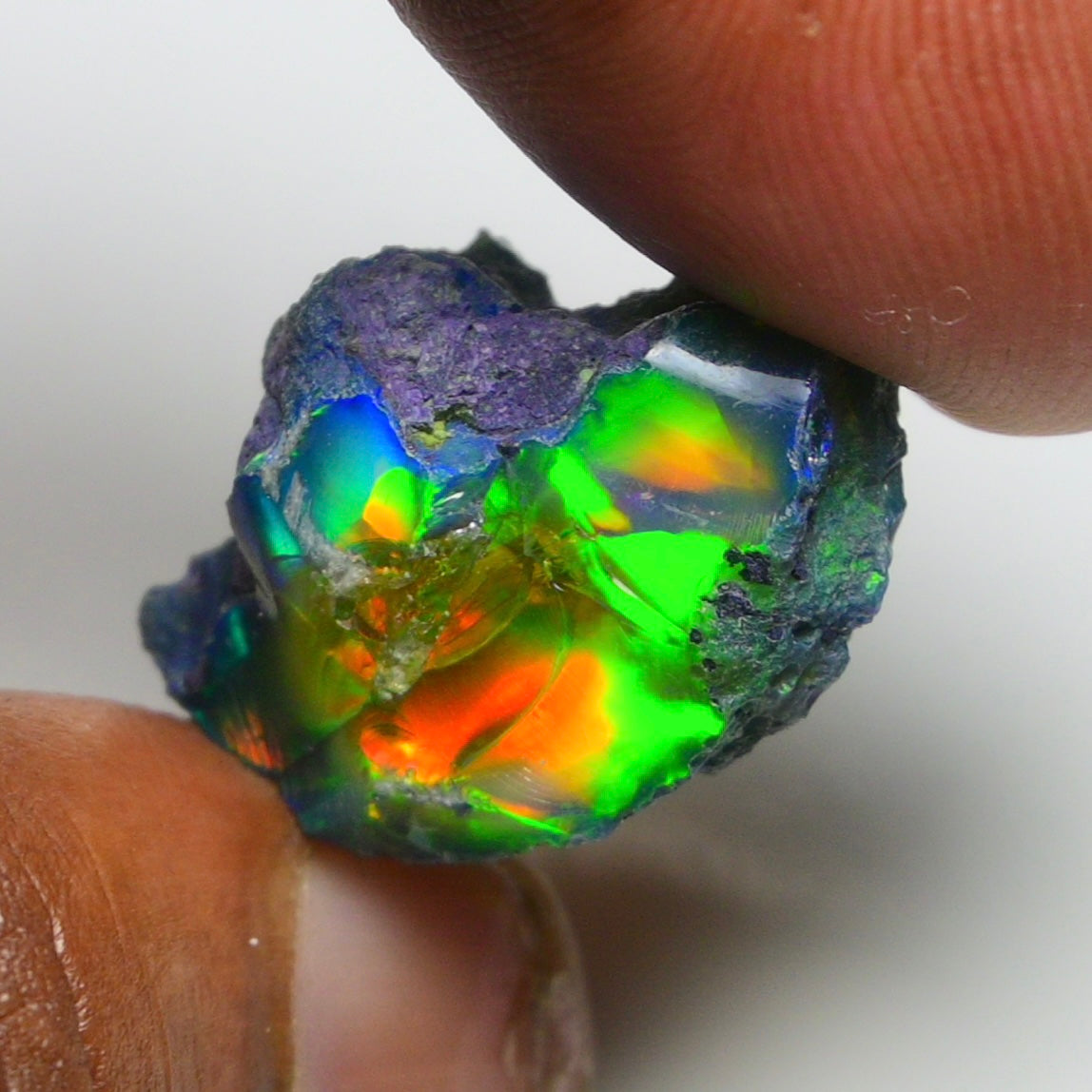 Rare Black Opal 20.35 Carats | Natural Black Ethiopian Opal Rough - Ready for Cutting & Jewelry!