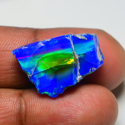 Rare Black Opal 16.10 Carats | Natural Black Ethiopian Opal Rough - Ready for Cutting & Jewelry!
