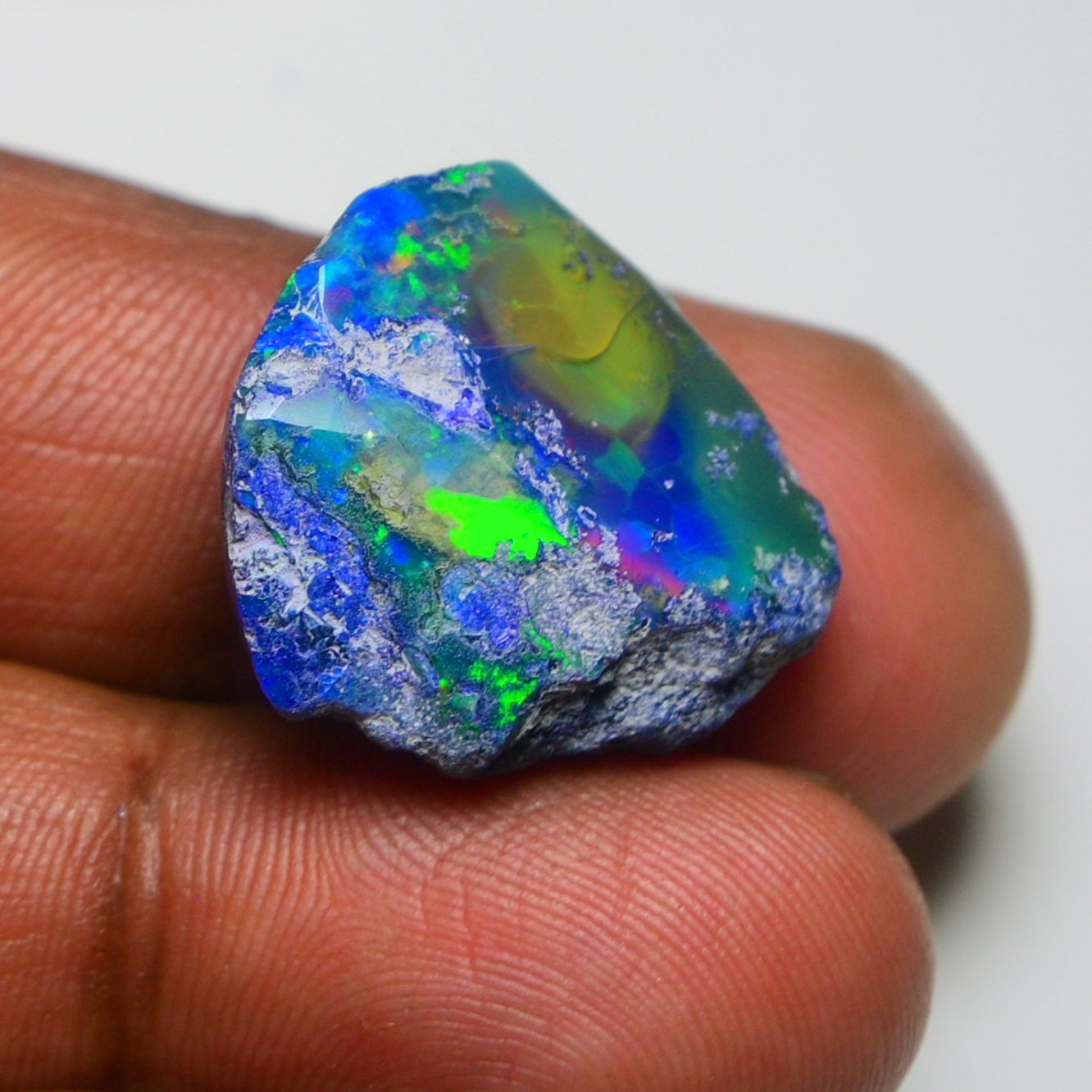 Rare Black Opal 18.25 Carats | Natural Black Ethiopian Opal Rough - Ready for Cutting & Jewelry!
