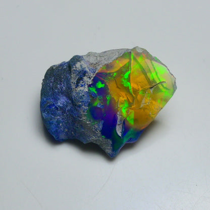 Rare Black Opal 23.55 Carats | Natural Black Ethiopian Opal Rough - Ready for Cutting & Jewelry!