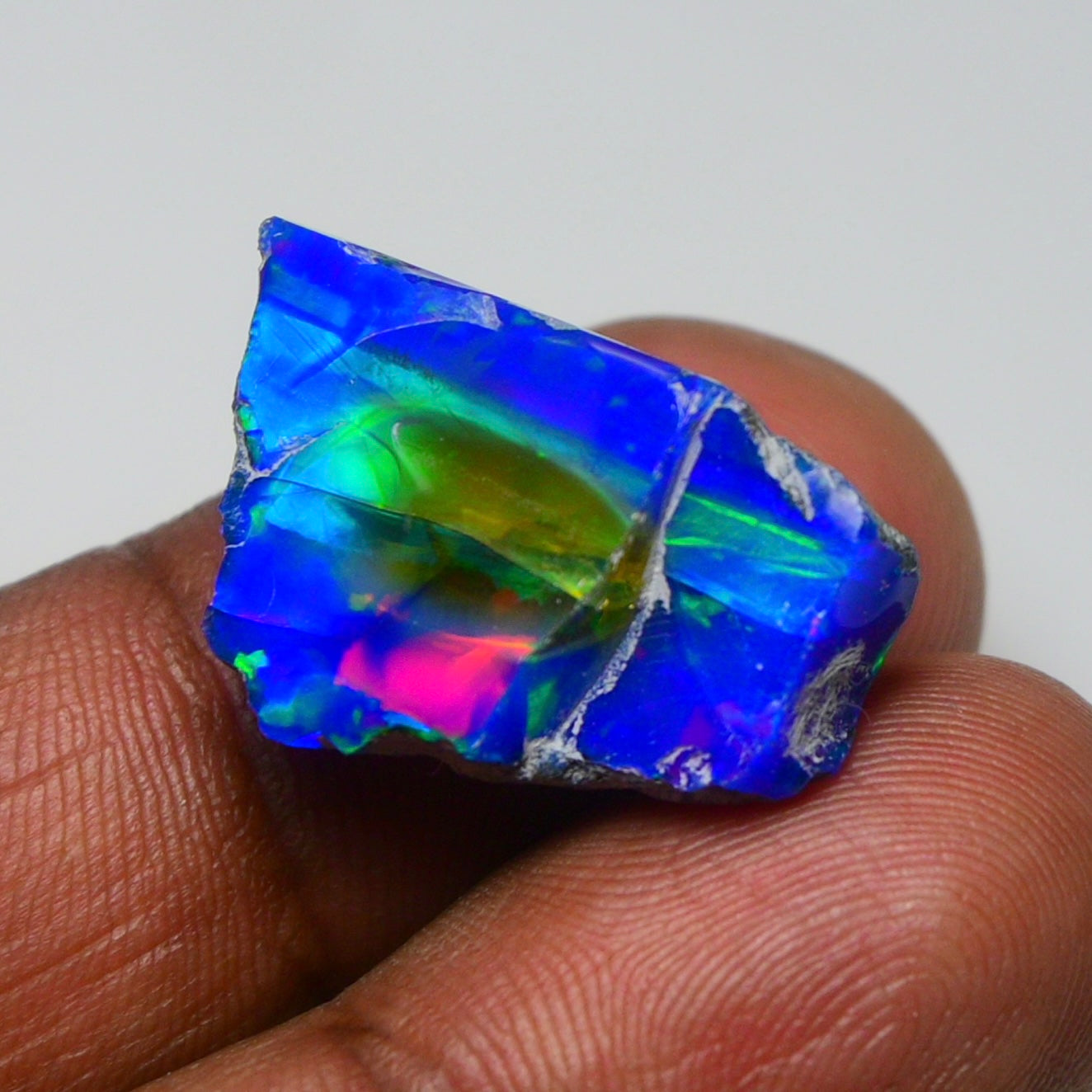 Rare Black Opal 16.10 Carats | Natural Black Ethiopian Opal Rough - Ready for Cutting & Jewelry!