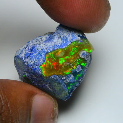 Rare Black Opal 38.75 Carats | Natural Black Ethiopian Opal Rough - Ready for Cutting & Jewelry!