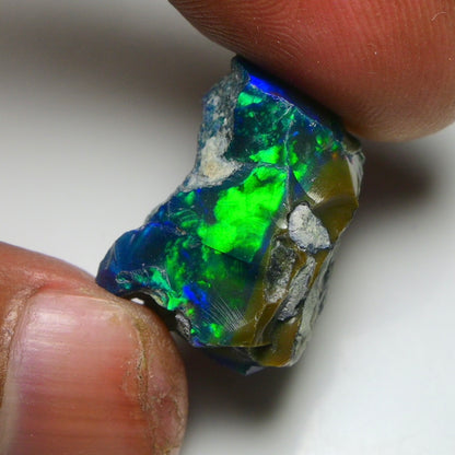 Rare Black Opal 26.35 Carats | Natural Black Ethiopian Opal Rough - Ready for Cutting & Jewelry!