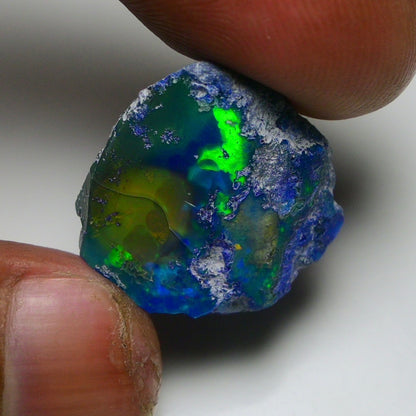 Rare Black Opal 18.25 Carats | Natural Black Ethiopian Opal Rough - Ready for Cutting & Jewelry!