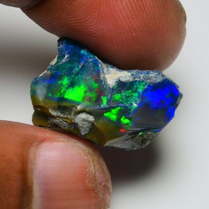 Rare Black Opal 26.35 Carats | Natural Black Ethiopian Opal Rough - Ready for Cutting & Jewelry!