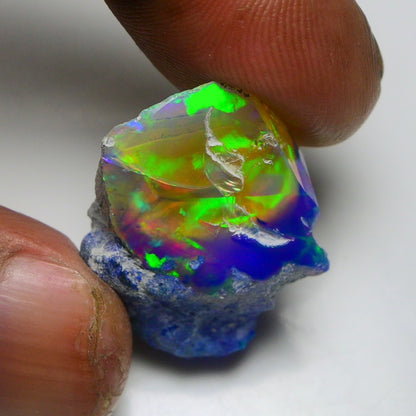 Rare Black Opal 23.55 Carats | Natural Black Ethiopian Opal Rough - Ready for Cutting & Jewelry!