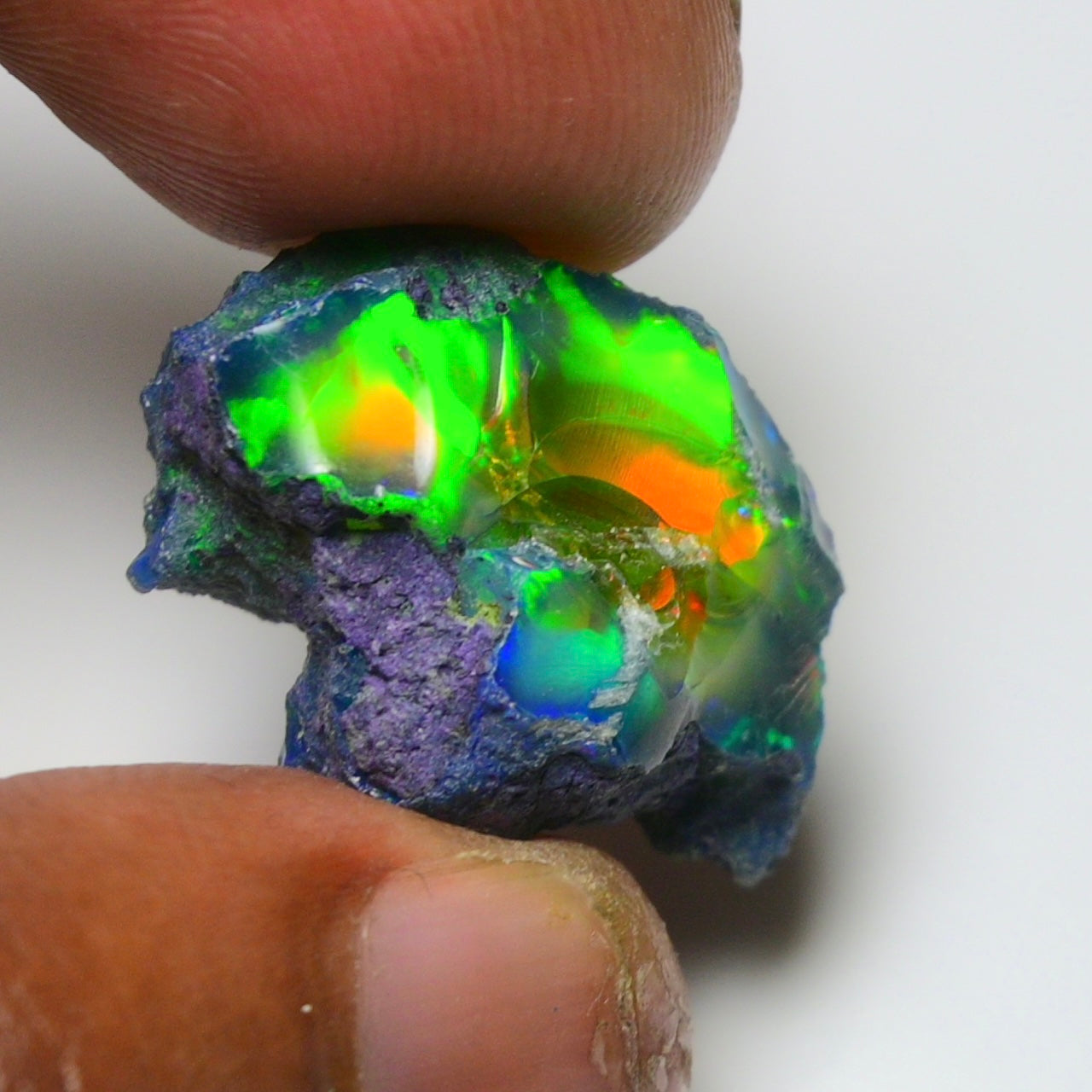 Rare Black Opal 20.35 Carats | Natural Black Ethiopian Opal Rough - Ready for Cutting & Jewelry!