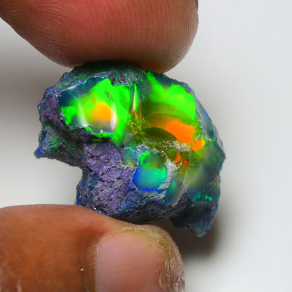 Rare Black Opal 20.35 Carats | Natural Black Ethiopian Opal Rough - Ready for Cutting & Jewelry!
