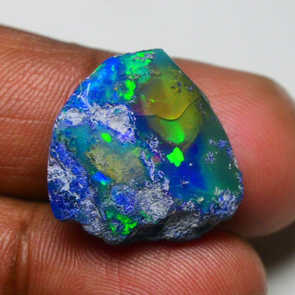 Rare Black Opal 18.25 Carats | Natural Black Ethiopian Opal Rough - Ready for Cutting & Jewelry!