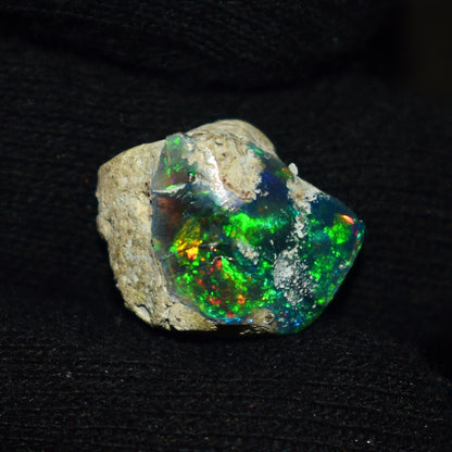 Black Opal Rough 9.05 Carats | Natural Ethiopian Opal Rough - Ready for Cutting & Jewelry | AAA Grade Opal Raw