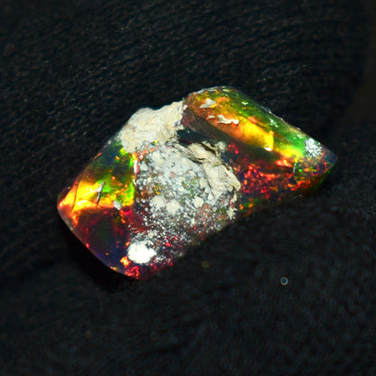 Black Opal Rough 7.25 Carats | Natural Ethiopian Opal Rough - Ready for Cutting & Jewelry | AAA Grade Opal Raw