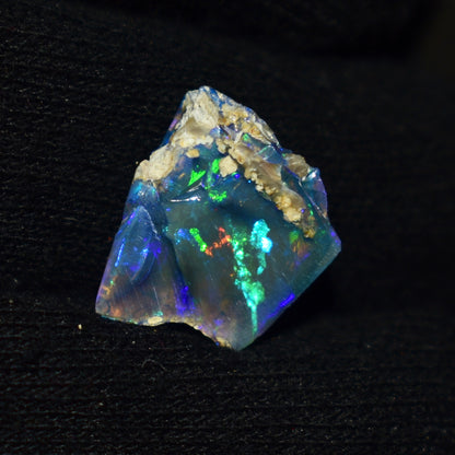 Black Opal Rough 5.75 Carats | Natural Ethiopian Opal Rough - Ready for Cutting & Jewelry | AAA Grade Opal Raw