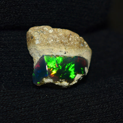 Black Opal Rough 10.00 Carats | Natural Ethiopian Opal Rough - Ready for Cutting & Jewelry | AAA Grade Opal Raw