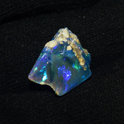 Black Opal Rough 5.75 Carats | Natural Ethiopian Opal Rough - Ready for Cutting & Jewelry | AAA Grade Opal Raw