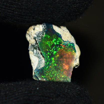 Black Opal Rough 12.85 Carats | Natural Ethiopian Opal Rough - Ready for Cutting & Jewelry | AAA Grade Opal Raw