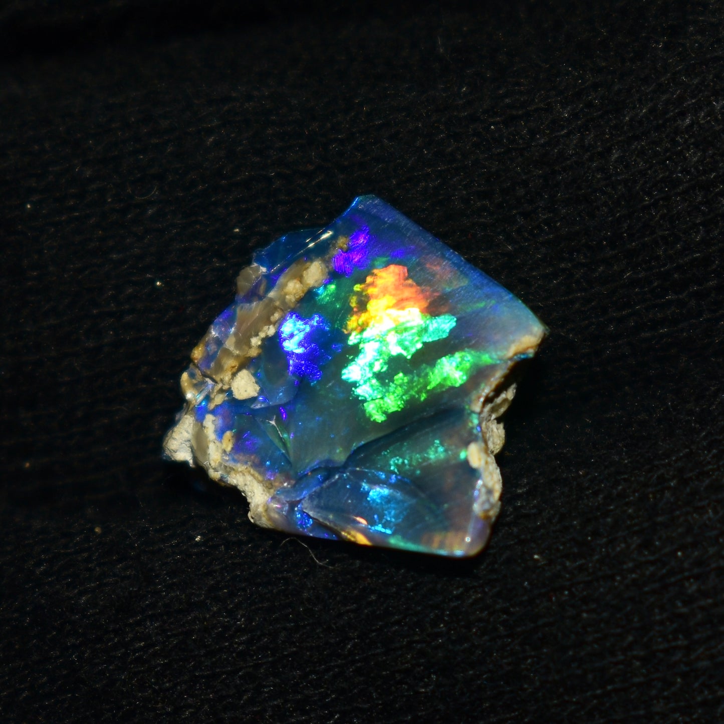 Black Opal Rough 5.75 Carats | Natural Ethiopian Opal Rough - Ready for Cutting & Jewelry | AAA Grade Opal Raw