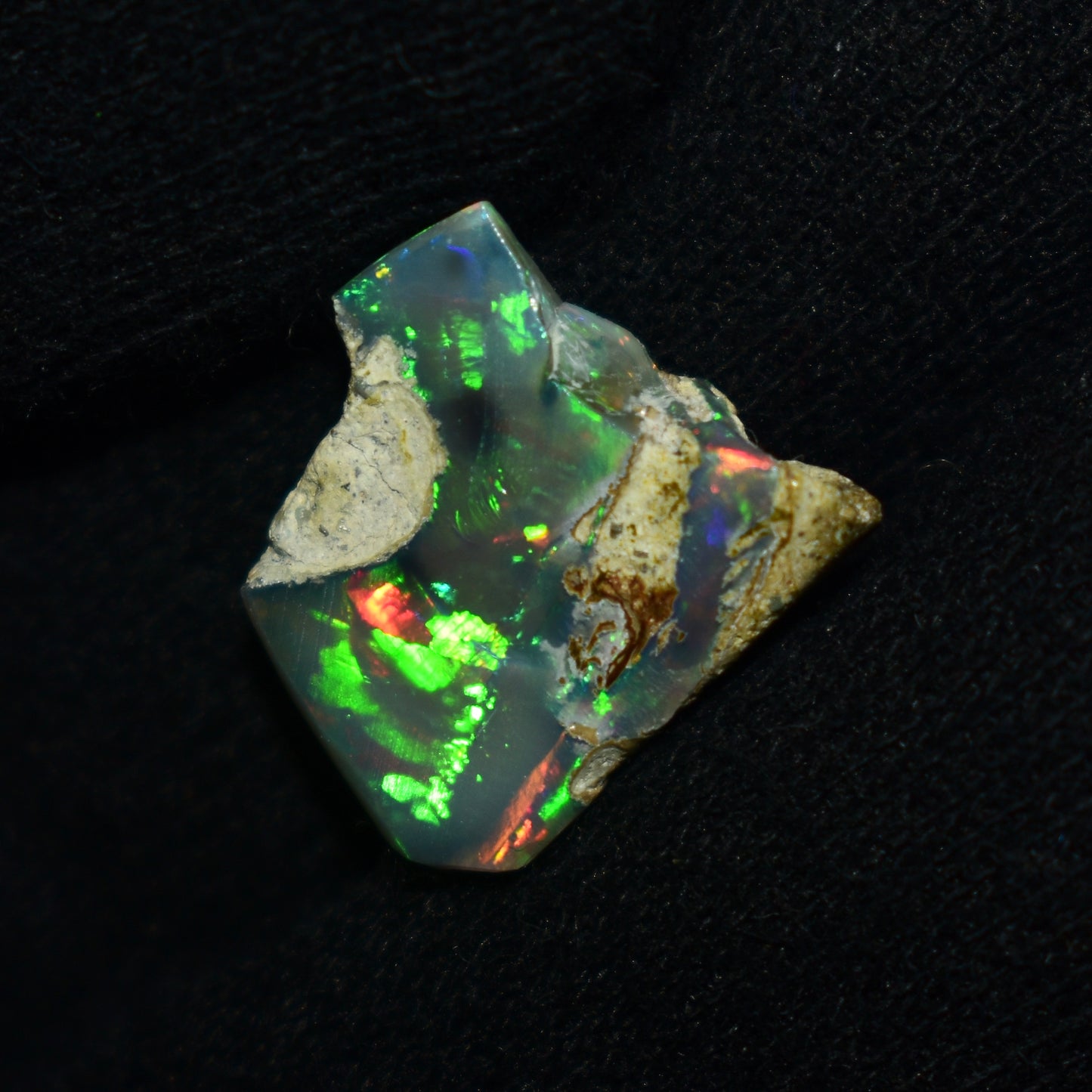 Black Opal Rough 6.50 Carats | Natural Ethiopian Opal Rough - Ready for Cutting & Jewelry | AAA Grade Opal Raw
