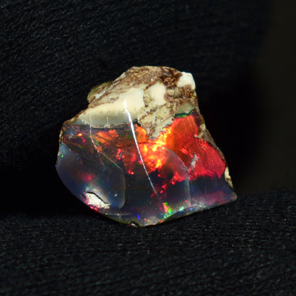 Black Opal Rough 10.85 Carats | Natural Ethiopian Opal Rough - Ready for Cutting & Jewelry | AAA Grade Opal Raw