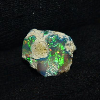 Black Opal Rough 6.70 Carats | Natural Ethiopian Opal Rough - Ready for Cutting & Jewelry | AAA Grade Opal Raw