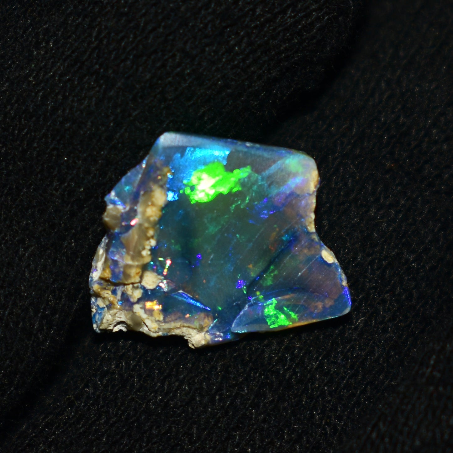 Black Opal Rough 5.75 Carats | Natural Ethiopian Opal Rough - Ready for Cutting & Jewelry | AAA Grade Opal Raw