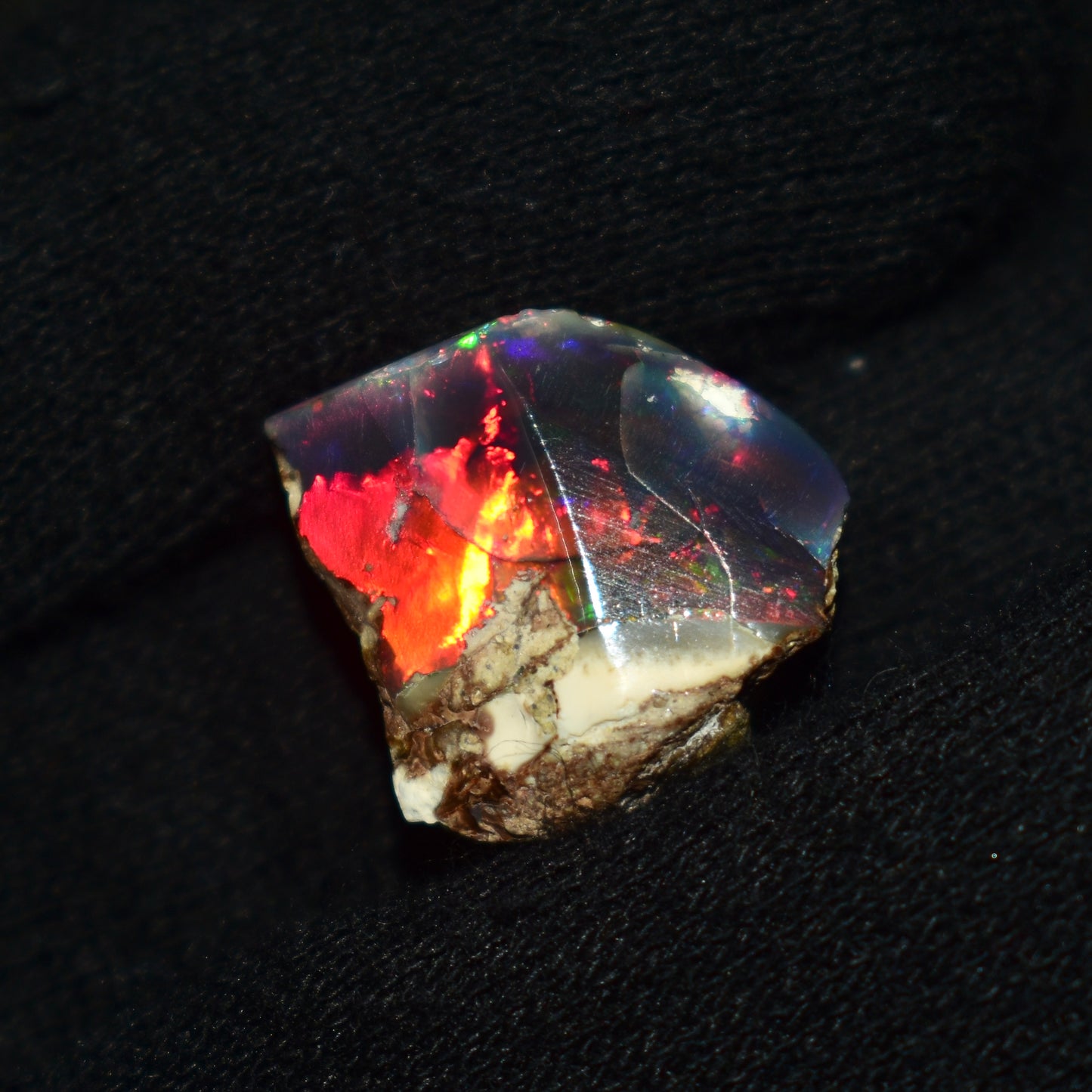 Black Opal Rough 10.85 Carats | Natural Ethiopian Opal Rough - Ready for Cutting & Jewelry | AAA Grade Opal Raw