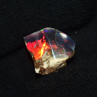 Black Opal Rough 10.85 Carats | Natural Ethiopian Opal Rough - Ready for Cutting & Jewelry | AAA Grade Opal Raw