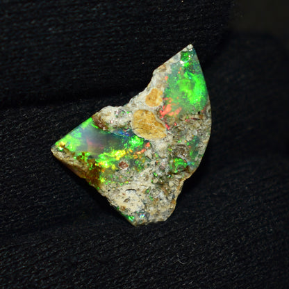 Black Opal Rough 7.40 Carats | Natural Ethiopian Opal Rough - Ready for Cutting & Jewelry | AAA Grade Opal Raw