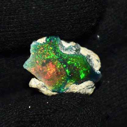 Black Opal Rough 12.85 Carats | Natural Ethiopian Opal Rough - Ready for Cutting & Jewelry | AAA Grade Opal Raw