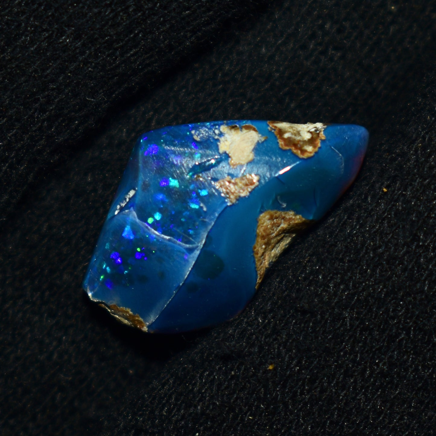 Black Opal Rough 8.10 Carats | Natural Ethiopian Opal Rough - Ready for Cutting & Jewelry | AAA Grade Opal Raw