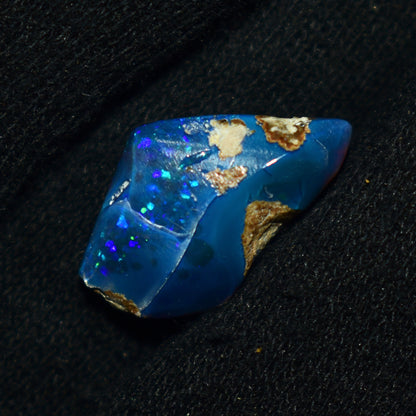 Black Opal Rough 8.10 Carats | Natural Ethiopian Opal Rough - Ready for Cutting & Jewelry | AAA Grade Opal Raw
