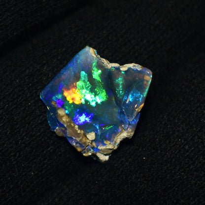 Black Opal Rough 5.75 Carats | Natural Ethiopian Opal Rough - Ready for Cutting & Jewelry | AAA Grade Opal Raw