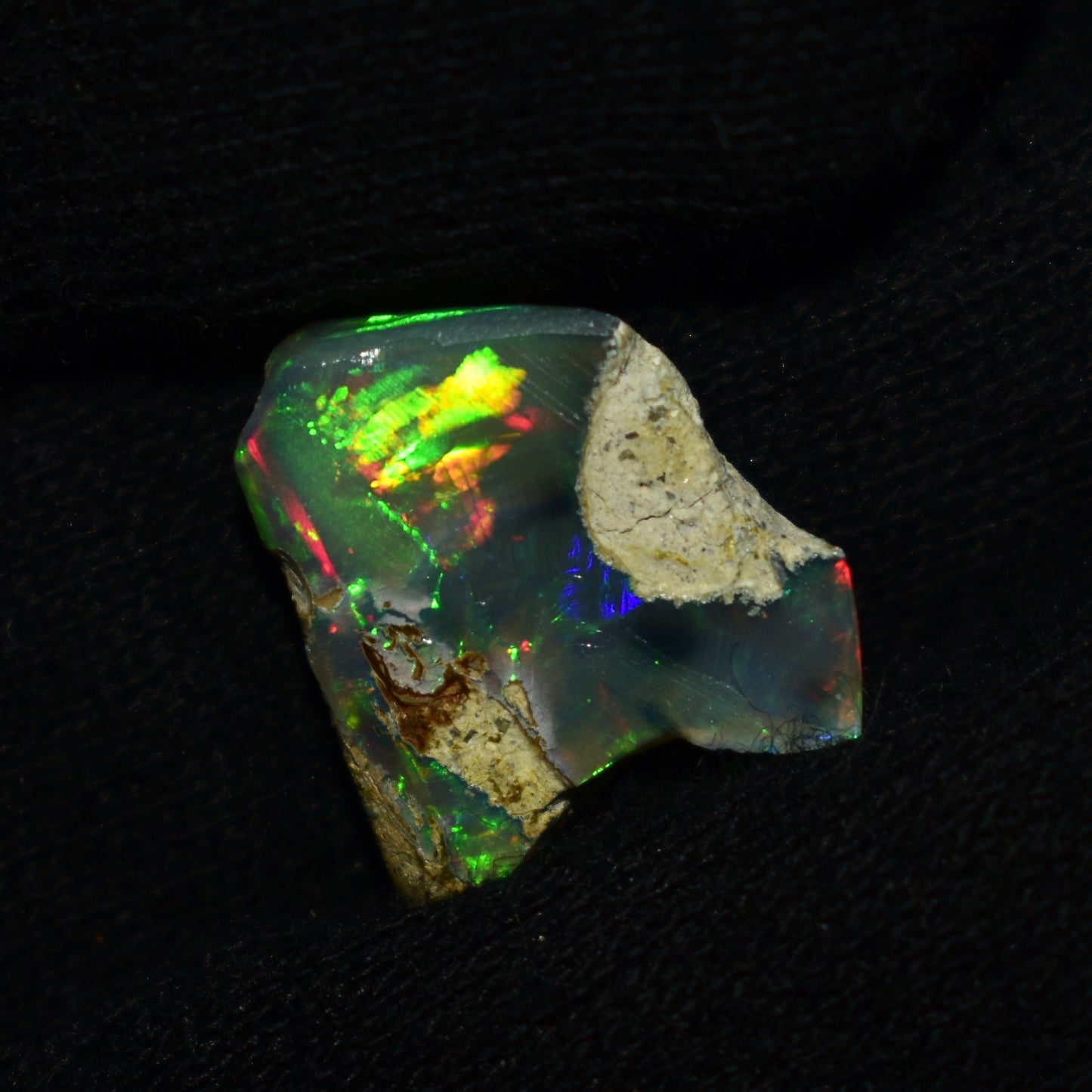 Black Opal Rough 6.50 Carats | Natural Ethiopian Opal Rough - Ready for Cutting & Jewelry | AAA Grade Opal Raw