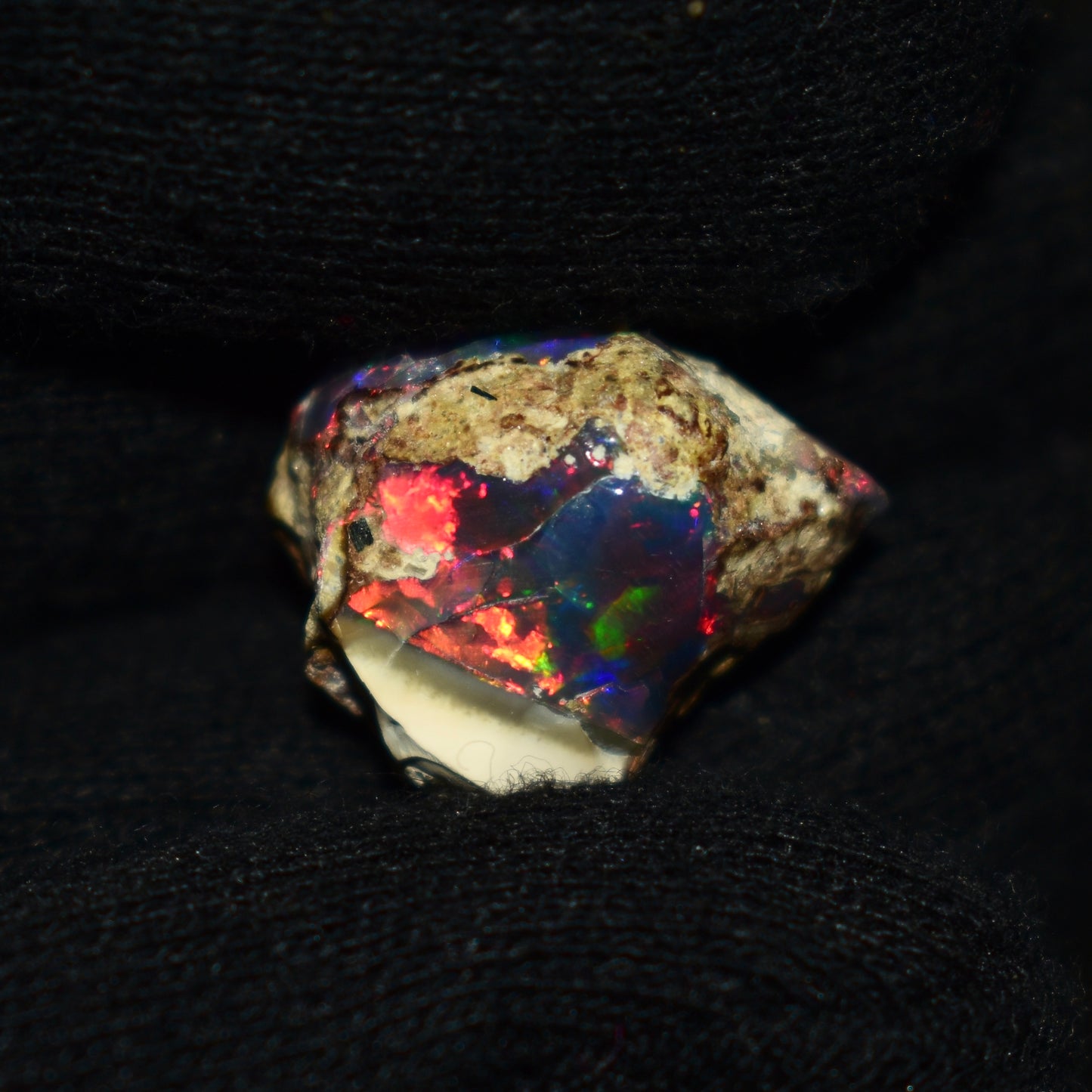 Black Opal Rough 10.85 Carats | Natural Ethiopian Opal Rough - Ready for Cutting & Jewelry | AAA Grade Opal Raw