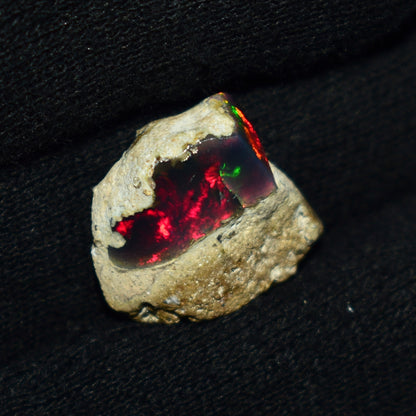 Black Opal Rough 10.00 Carats | Natural Ethiopian Opal Rough - Ready for Cutting & Jewelry | AAA Grade Opal Raw