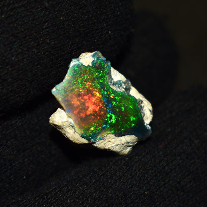 Black Opal Rough 12.85 Carats | Natural Ethiopian Opal Rough - Ready for Cutting & Jewelry | AAA Grade Opal Raw