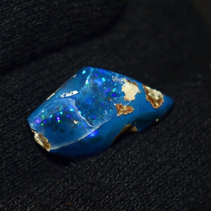 Black Opal Rough 8.10 Carats | Natural Ethiopian Opal Rough - Ready for Cutting & Jewelry | AAA Grade Opal Raw