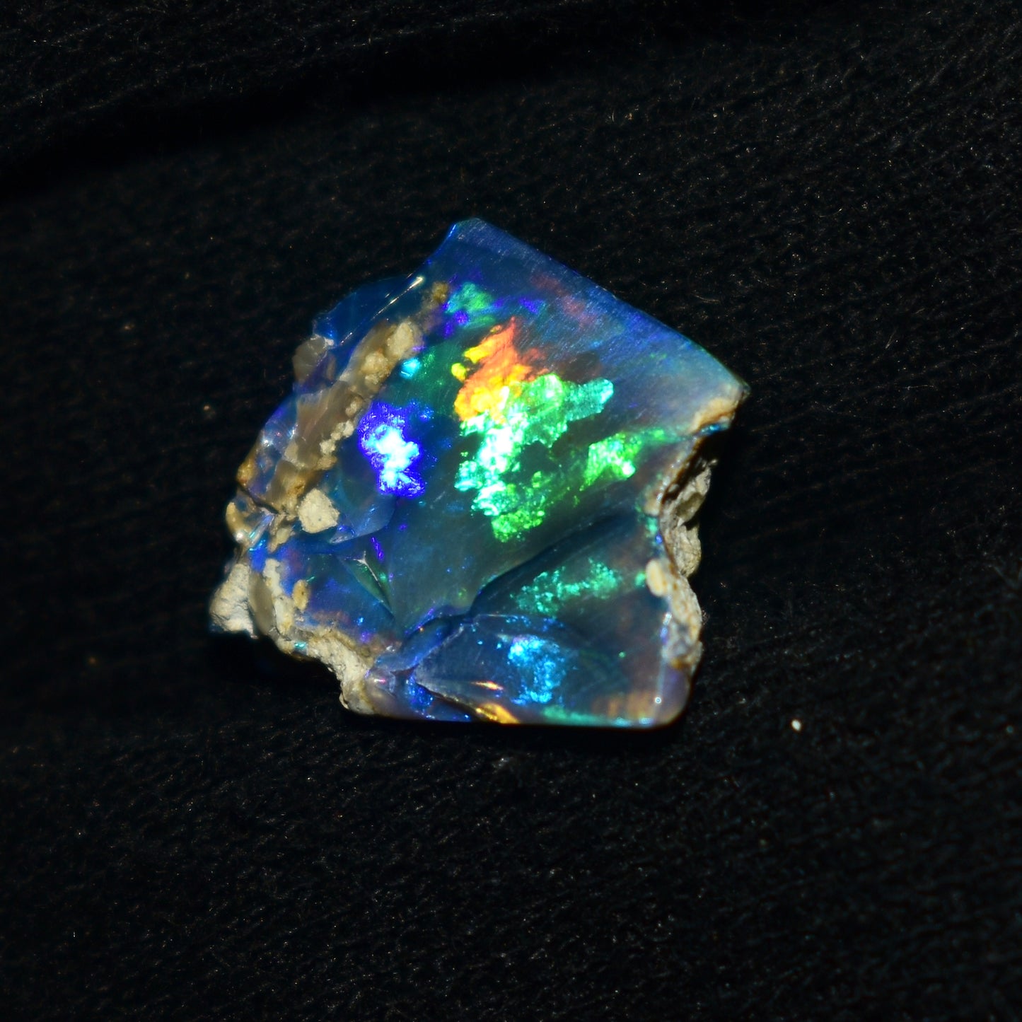 Black Opal Rough 5.75 Carats | Natural Ethiopian Opal Rough - Ready for Cutting & Jewelry | AAA Grade Opal Raw