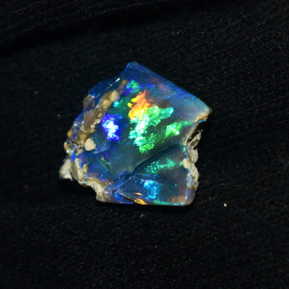 Black Opal Rough 5.75 Carats | Natural Ethiopian Opal Rough - Ready for Cutting & Jewelry | AAA Grade Opal Raw