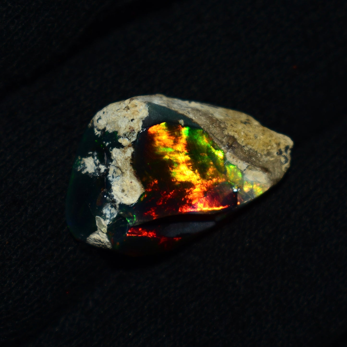 Black Opal Rough 10.45 Carats | Natural Ethiopian Opal Rough - Ready for Cutting & Jewelry | AAA Grade Opal Raw