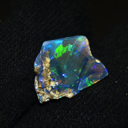 Black Opal Rough 5.75 Carats | Natural Ethiopian Opal Rough - Ready for Cutting & Jewelry | AAA Grade Opal Raw